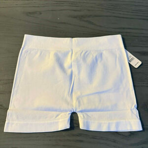 Women's MOPAS White Activewear Bike Shorts Free Size